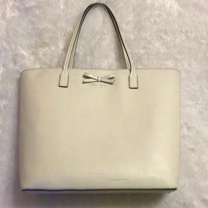 Used White Kate spade tote